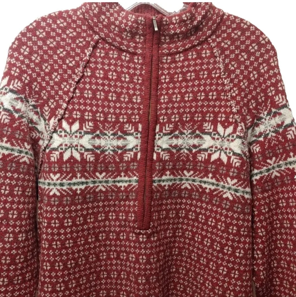 Woolrich Raglan Sweater Holiday Ruby Heather Lamb… - image 3